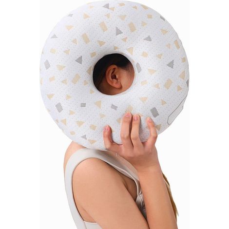 Oreiller d'oreille - Oreiller perforé pour les personnes dormant sur le côté, conception ergonomique, confortable et respectueux des oreilles, soulage la pression sur les oreilles-AquaForge (1/5)