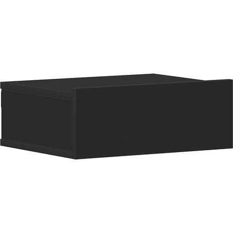 Floating Nightstand Black 40x30x15 cm Engineered Wood vidaXL (1/5)