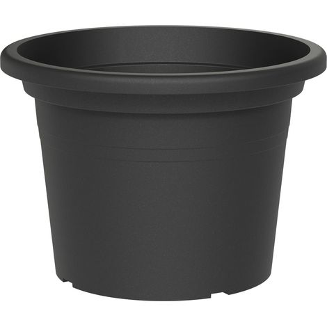 tera® Pflanzgefäße BASIC rund Ash anthrazit 40 cm - Kunststoff