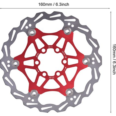 Plaquette de frein flottante pour VTT ZTTO 160 mm, 6 boulons, accessoire de cyclisme (rouge) (1/5)