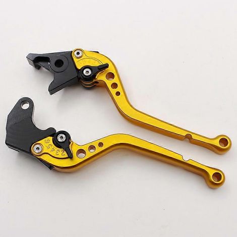 Convient aux motos Suzuki GSXR1000 01-04, cornes de frein et d'embrayage réglables en alliage d'aluminium modifié (Golden 2) (1/5)