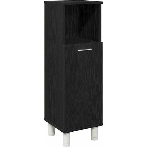 Maison Exclusive - Mobile da Bagno Rovere Nero 30 x 30 x 95 cm Legno multistrato