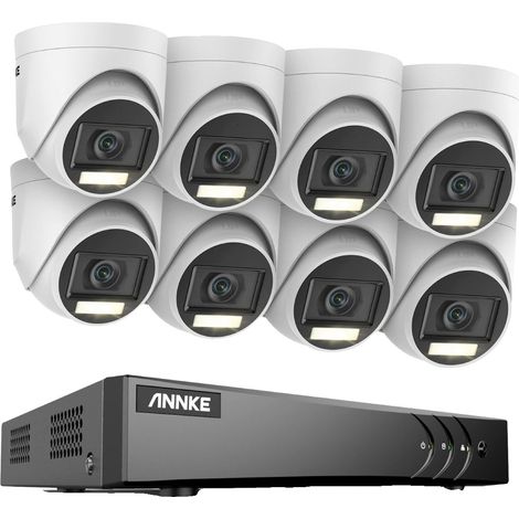 Sistema de videovigilancia, resolución 3K HD, compatibilidad multicanal, con 8 cámaras y batería de 1T. (1/2)