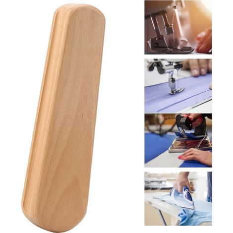 Ej.Life Holzklöppel, Umweltfreundlicher Buchenholz-Klöppel, Multifunktions-Quilter-Klöppel, Professionelles Klöppel-Nähwerkzeug, Flach Zum Nähen, Quilten und Sticken (1/5)