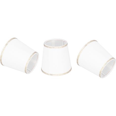Lot de 3 petits abat-jour E14 en tissu doux, d'une qualité exceptionnelle, à haute transmission, faciles à monter et offrant un confort optimal. (1/5)
