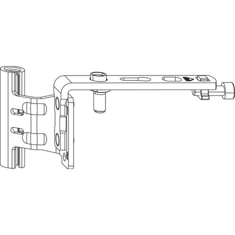 ROTO NX Falzaxerarm T 12/20-13 Holz rechts silber (1/2)