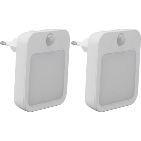 Veilleuse à détecteur de Mouvement, 2 veilleuses à intensité Variable à Brancher sur Le Mur Veilleuse LED Blanc Chaud, 2 Modes de veilleuse à Brancher pour Chambre, Couloir (1/5)