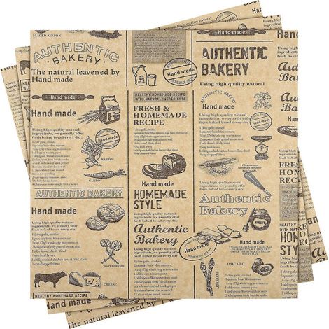 50 feuilles de papier sulfurisé pour sandwichs, papier de protection alimentaire, papier parchemin naturel, papier pour cuisson à l'huile