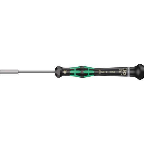 Tournevis électricien à douille, 5/32 pouce x 60 mm, Noir/vert (1/5)