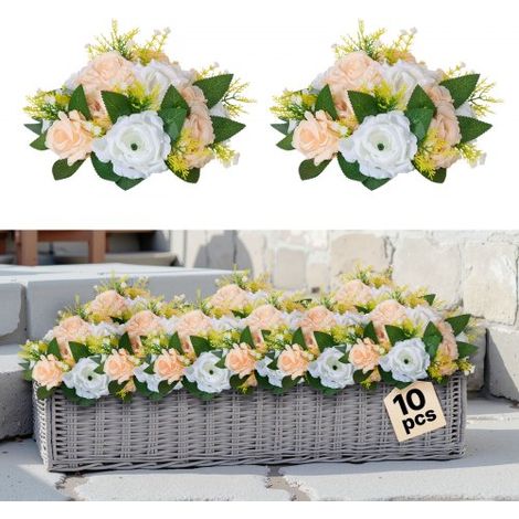 Boules de Fleurs Artificielles - Lot de 10 - 24 cm (1/5)
