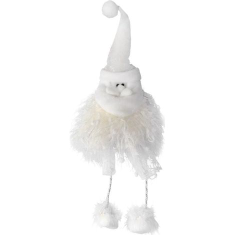 Ciondolo a forma di albero di Natale con Babbo Natale bianco, altezza 35 cm. (1/2)