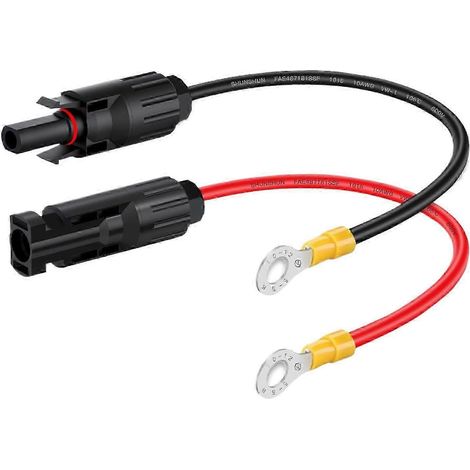 Câble de connexion étanche haute capacité pour panneau solaire MC4 30 cm 10AWG (1/5)