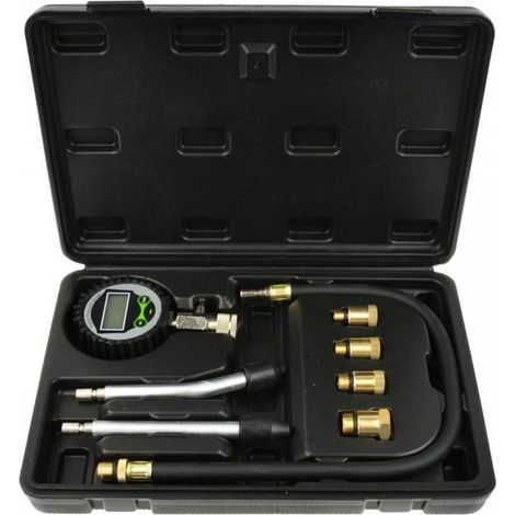 Tester di pressione di compressione per motori a benzina n. 6 LCD (10) (1/2)