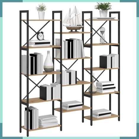 Étagère - 868346 - Chêne artisanal - Bois d'ingénierie - 156 x 25 x 167 cm (1/5)