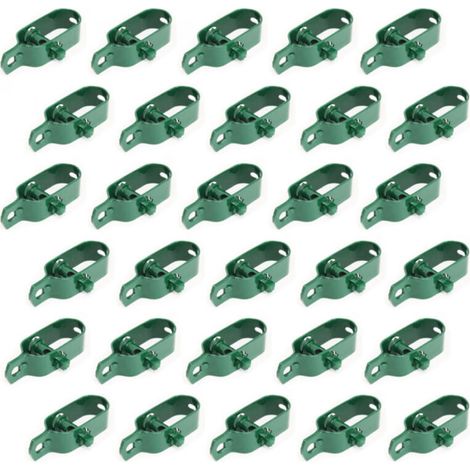 Lot de 30 tendeurs en acier galvanisé plastifié N°2 pour fil de grillage ou autre - Vert - Linxor (1/4)