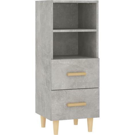 Aparador buffet cómoda mueble mueble de almacenaje organizador cocina salón salón 34,5 x 34 x 90 cm madera contrachapada gris 020031884