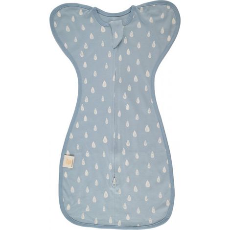 Gigoteuse d'emmaillotage – Gigoteuse bébé – Couverture d'emmaillotage – Bleu et blanc – 0 à 3 mois – 60 cm – TOG 1.0 (1/5)