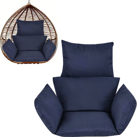 Coussin pour fauteuil à bascule – Coussin remplaçant pour fauteuil suspendu œuf, Dossier large – Matière polyester, non déhoussable – Idéal pour salon, porche, balcon, coin café