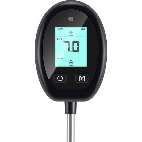 CSPARKV （31×5,8×5,8cm）Probador de suelo para jardinería  Medidor de pH del suelo: medidor de humedad 6 en 1 para interiores, medidor de pH preciso, medidor de humedad del suelo (1/4)