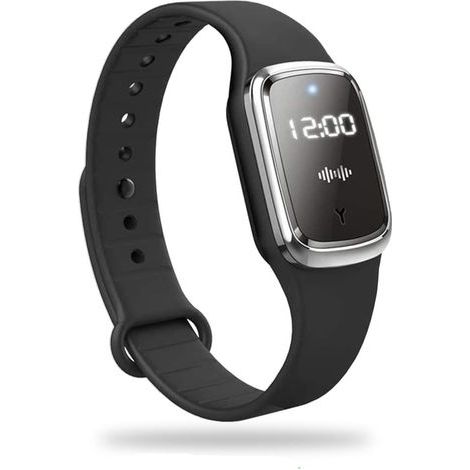 Bracelet anti-moustiques, étanche à ultrasons USB rechargeable anti-moustiques pour la plage et la pêche, adultes et enfants, durée de vie de la batterie 130 heures, affichage de la montre (1/5)