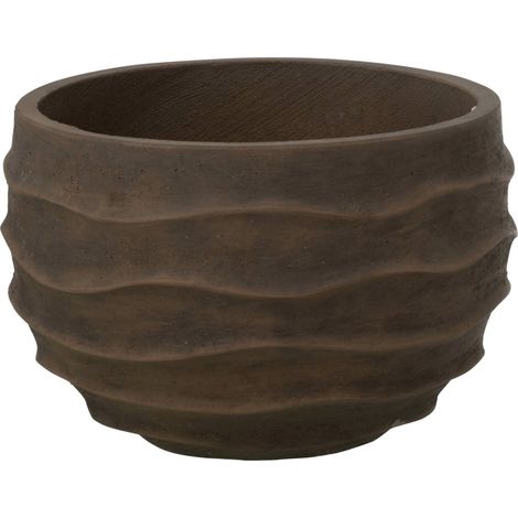 Cache pot vague sable marron foncé - sable marron foncé (1/3)