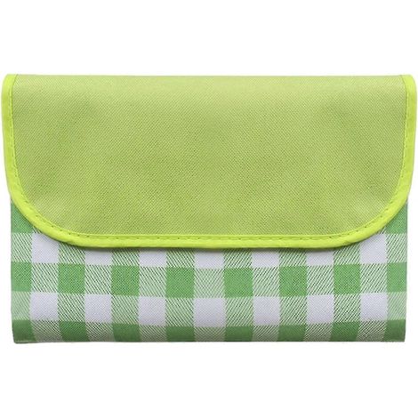 Couverture de plage lavable en machine, tapis de camping, couverture de pique-nique et de sport en extérieur, 200 cm x 200 cm, jaune et blanche à carreaux (1/4)