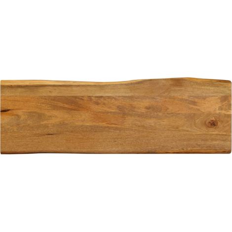 Piano Tavolo 140x40x3,8 cm Bordi Vivi in Legno Massello Mango vidaXL (1/5)