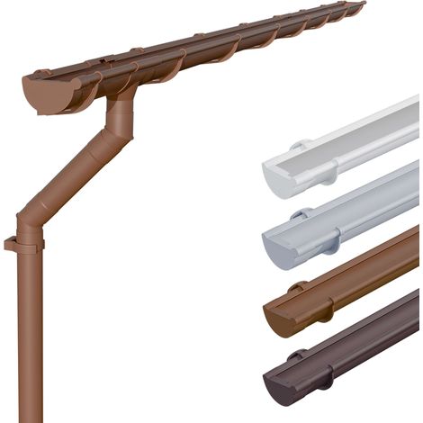Gouttière demi-ronde en PVC-U 125mm – Longueur 5m – Résistante aux intempéries et UV – Installation rapide pour drainage toiture