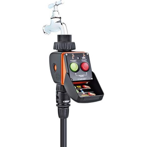 Claber Aquauno Pratico Negro, Naranja 12 bar Temporizador de riego digital