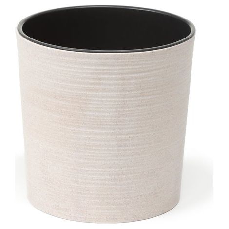 Vaso da fiori in plastica bianca Lamela 25 cm x 25 x 26 cm 1 pz. (1/2)