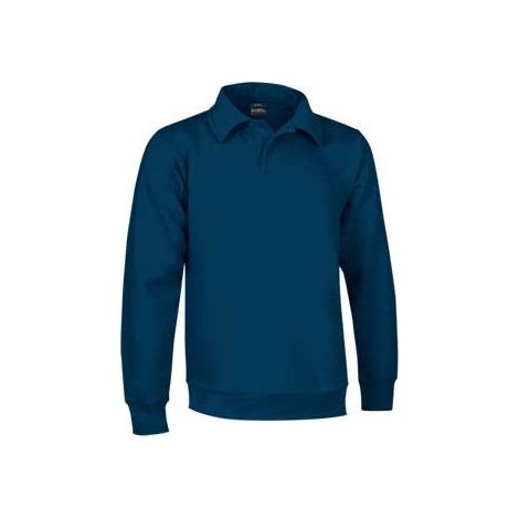 Sudadera con cuello de polo y cintura elástica VALENTO Chester L Azul Marino