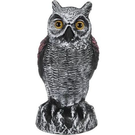 Faux Simulation Hibou Statue Décoration Extérieur Jardin Plastique Répulsif Chasse Decoy10201 (1/4)