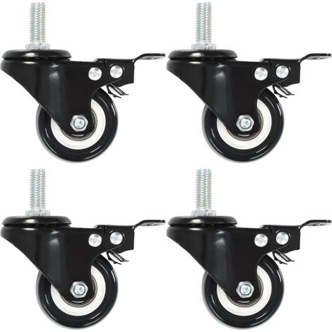 Roulettes pivotantes avec freins, lot de 4, 50 mm (1/5)