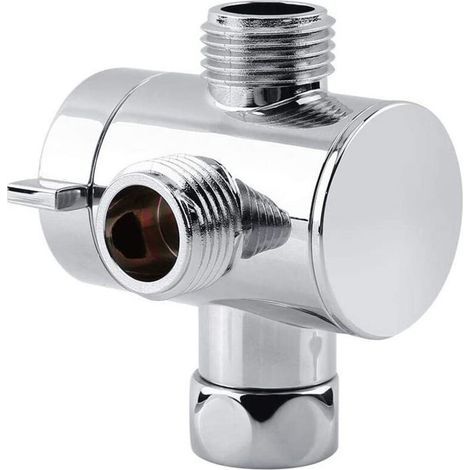 Robinet inverseur 3 voies pour pommeau de douche, robinet inverseur de douche multifonctionnel, accessoires de salle de bain. (1/4)