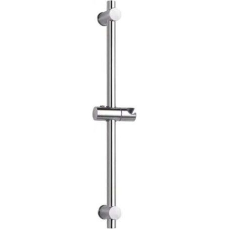 Duschstange aus Edelstahl 304, höhen- und winkelverstellbar, Oberfläche aus gebürstetem Edelstahl und poliertem Chrom, 66 cm (1/5)