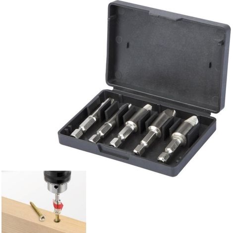 Estrattori/Inserti per trapano/avvitatore per rimuovere viti/bulloni incastrate/prigioniere/rovinate set 5 pz