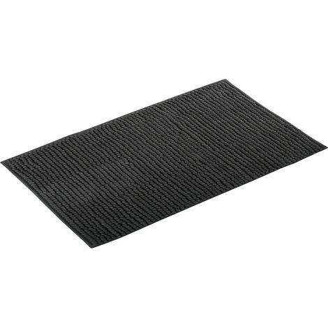 Alfombra de baño CHENILLE Microfibra 50x80cm Gris oscuro MSV