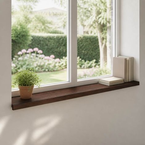 Appuis de fenêtre 2 pc Marron foncé 110 x 30 x 2 cm (1/5)