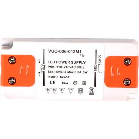 LED-Netzteil-Transformator – 6 W, 12 V DC, 0,25 A – Konstantspannung für LED-Streifen und G4-, MR11- und MR16-LED-Lampen (1/3)
