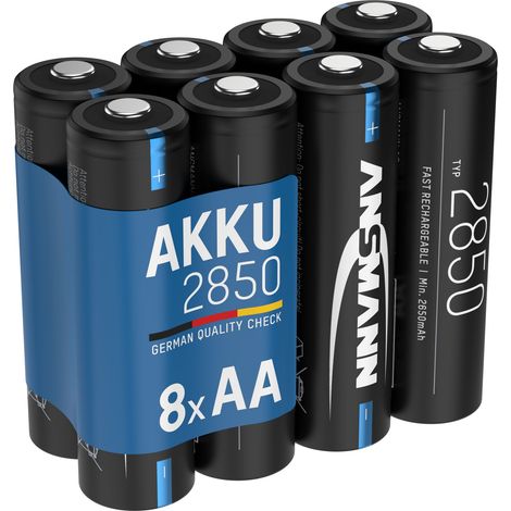 ANSMANN Akku Mignon AA, min. 2650 mAh 1,2V, 8 Stück, hohe Kapazität (1/5)
