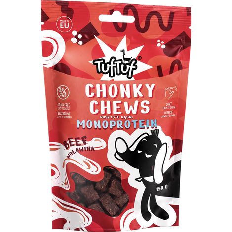 TufTuf Chonky Chews Rindfleisch-Leckerli für Hunde, 150 g