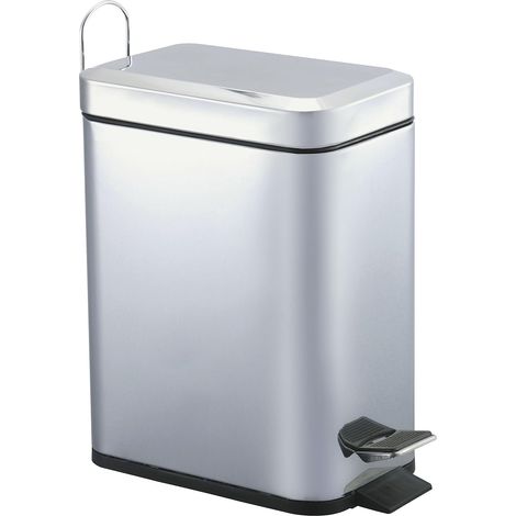 King Home RECHTECKIGER STAHL-ABFLUSS MIT PEDAL LT. 5 14x23x29h cm (1/4)