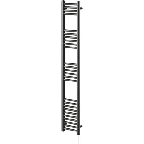 Colore Gunmetal Grey 1600mm x 300mm Straight Electric Heated Towel Rail (1/5)