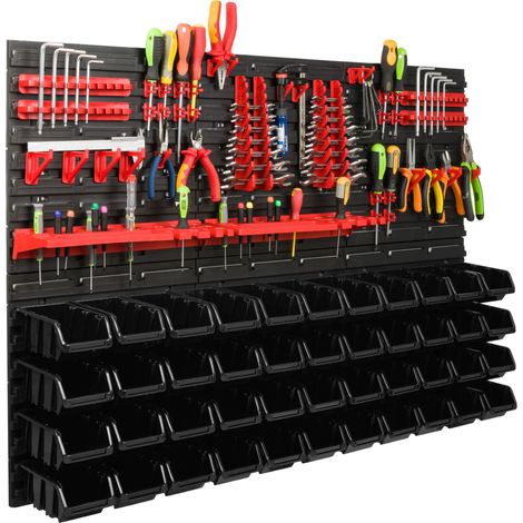 Panneau d'outils d'atelier 117 x 78 cm + 44 cuvettes (1/5)