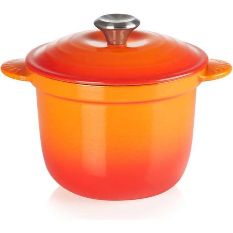 Le Creuset Cocotte Every de ghisa con coperchio interno de ceramica de gres, 18 cm, 2 litri, Vulcanico, 41110180900460 (1/5)