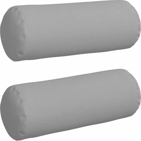 Maison Exclusive - Cuscini a rullo 2 pcs Grigio Nuvola Ø 25 x 70 cm Tessuto