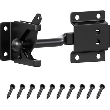 Chiavistello a leva autobloccante, autobloccante con maniglia di trazione, per cancelli da giardino, recinzioni in legno, porte da fienile, acciaio al carbonio (1/4)
