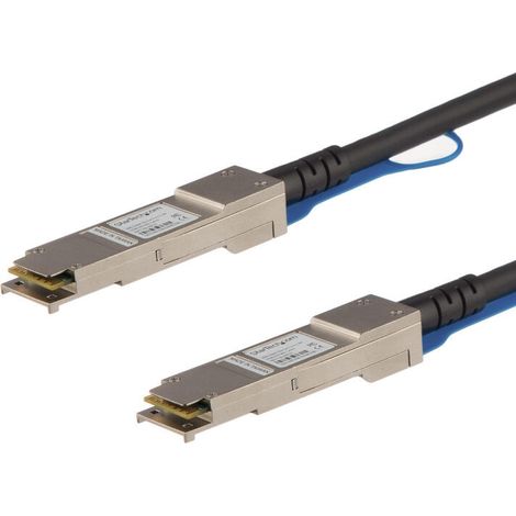 StarTech.com Cable de 1m Twinax Direct Attach QSFP+ a QSFP+ - 40G Compatible con Cisco QSFP-H40G-CU1M - DAC Cobre 40 GbE - Módulo Pasivo de Bajo Poder 40 Gbps - Firepower C9200 C9400 (1/2)