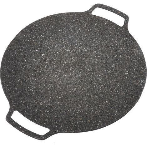 Poêle à Griller Carrée de Style Coréen, Plaque de Barbecue Coréenne Poêle à Frire Circulaire Antiadhésive pour Cuisinière Extérieure à la Maison(Universal Type 36cm) (1/4)