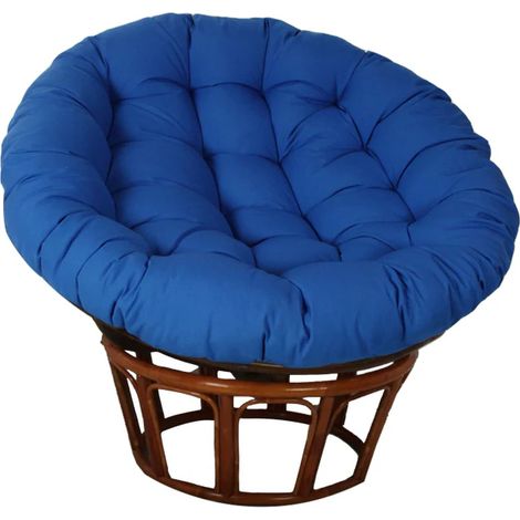 Coussin pour chaise Papasan, assise ronde épaisse de remplacement, diamètre 100x100 cm, coussin de siège pour balançoire suspendue d'intérieur/extérieur, housse de protection confortable (1/5)